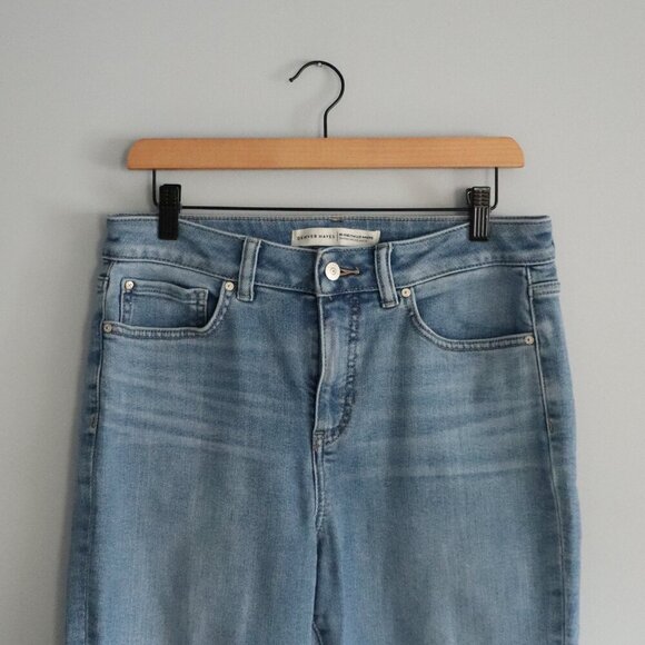 Denver Hayes Women's Blue Sz 10 Light Wash High Rise Denim Stretch Skinny Jeans - Picture 3 of 13